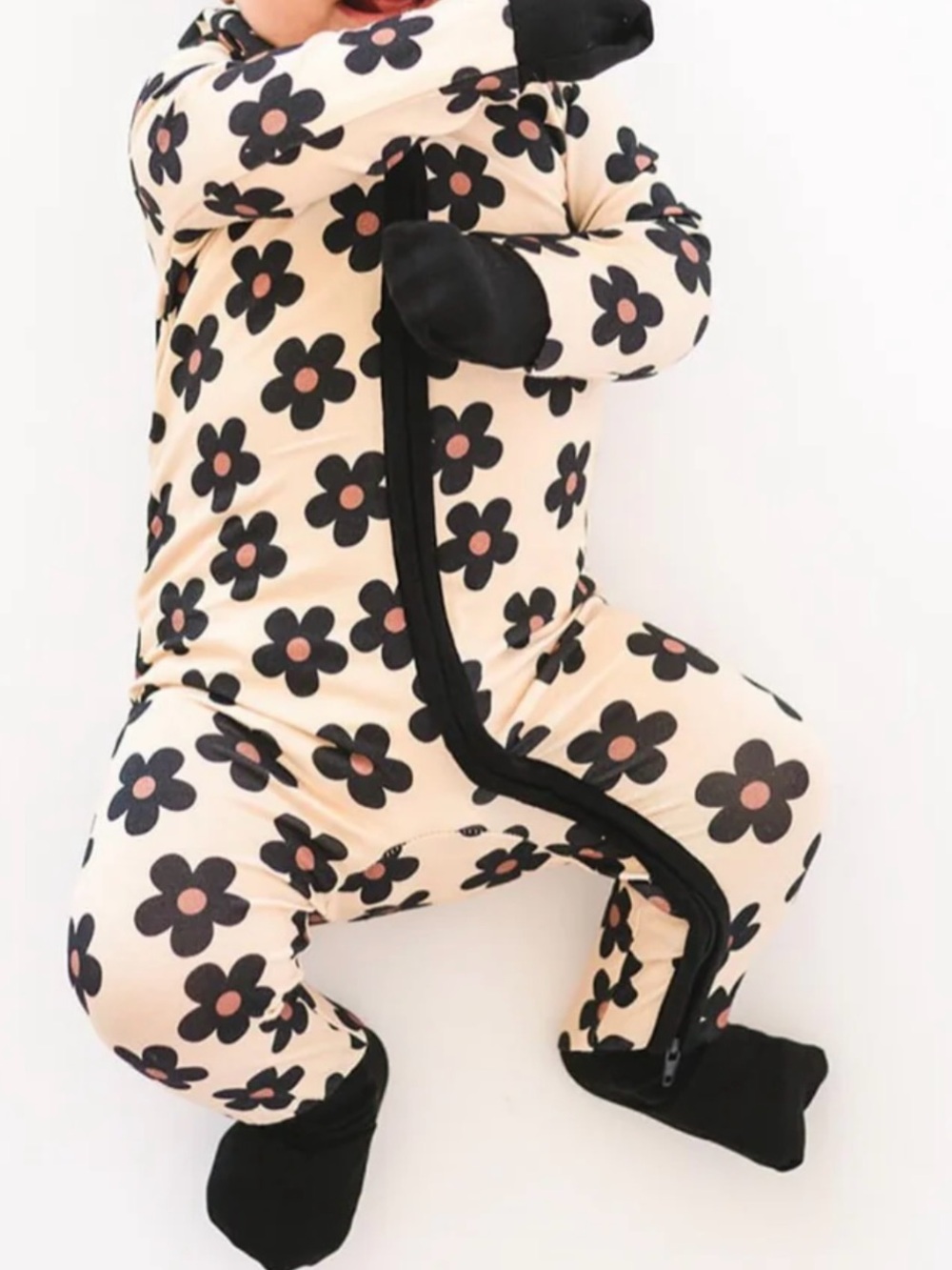 Fancy Prince Floral Zip Sleeper 🌼🖤